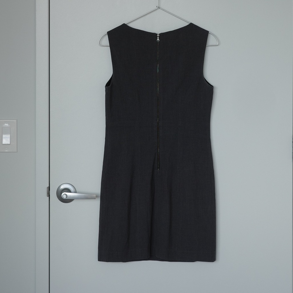 Tahari Grey Sleeveless Sheath Dress
